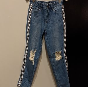 Empyre 'Eileen' Checkered Mom Jean